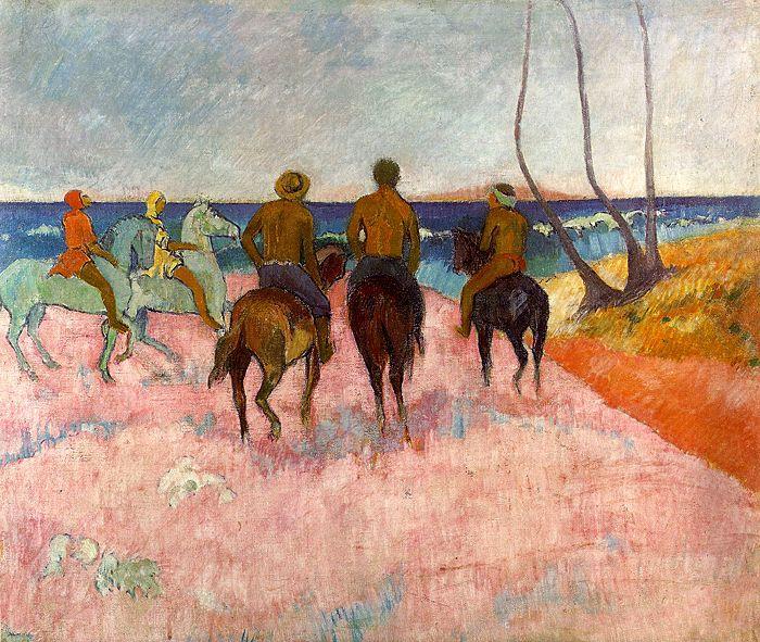 Paul Gauguin Riders on the Beach